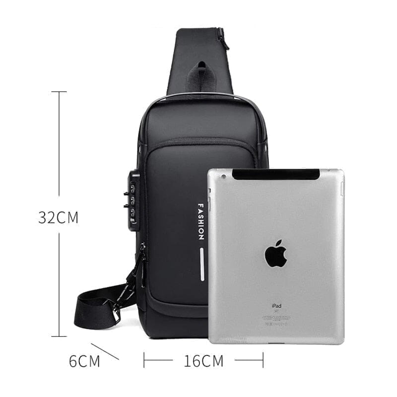 MOCHILA ANTI-FURTO COM SENHA USB (SLIM BAG)